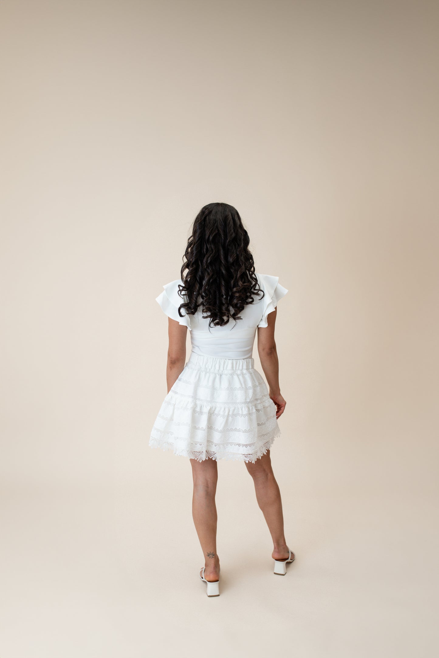 Sun Kissed Lace Mini Skirt