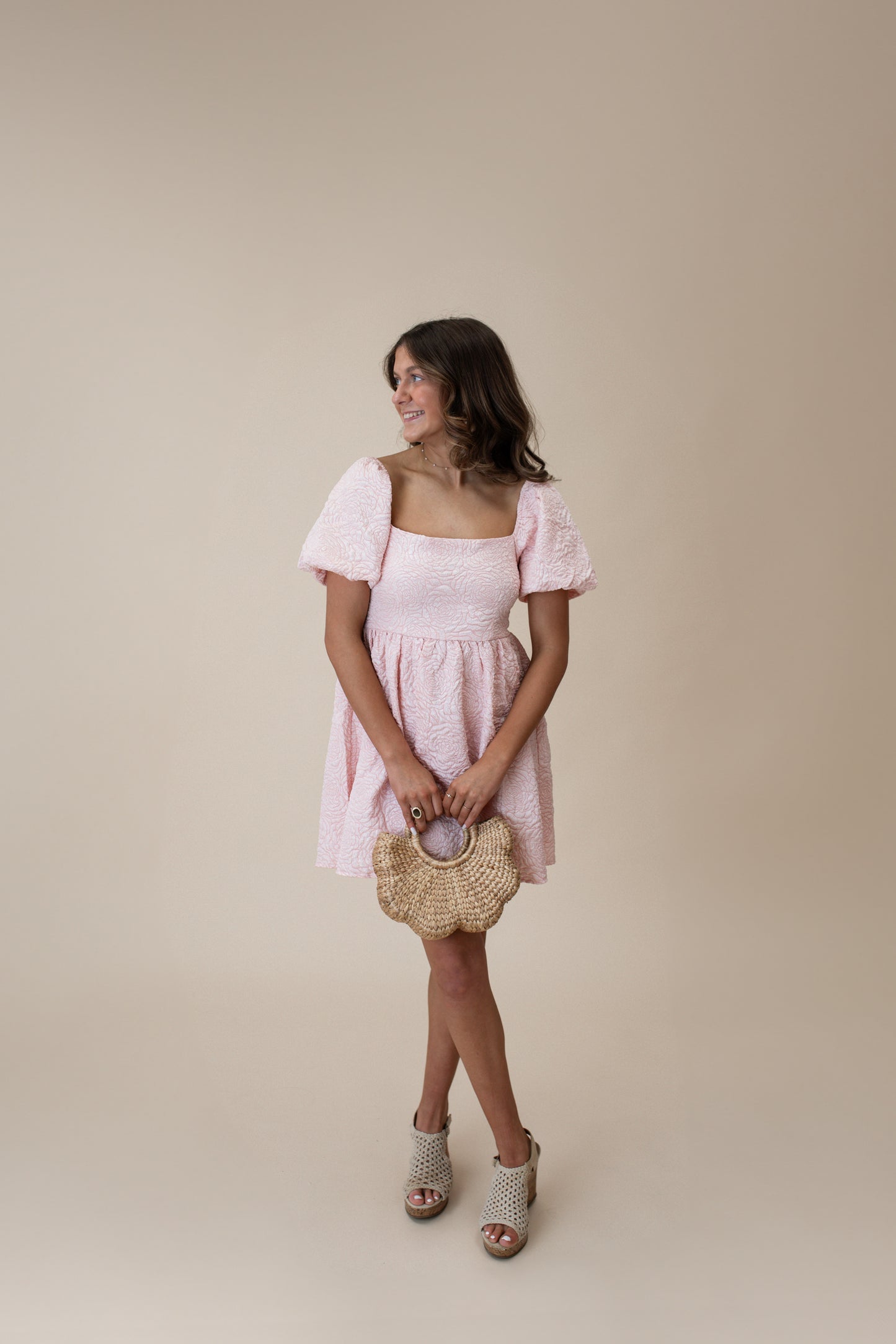 Peach Petal Mini Dress