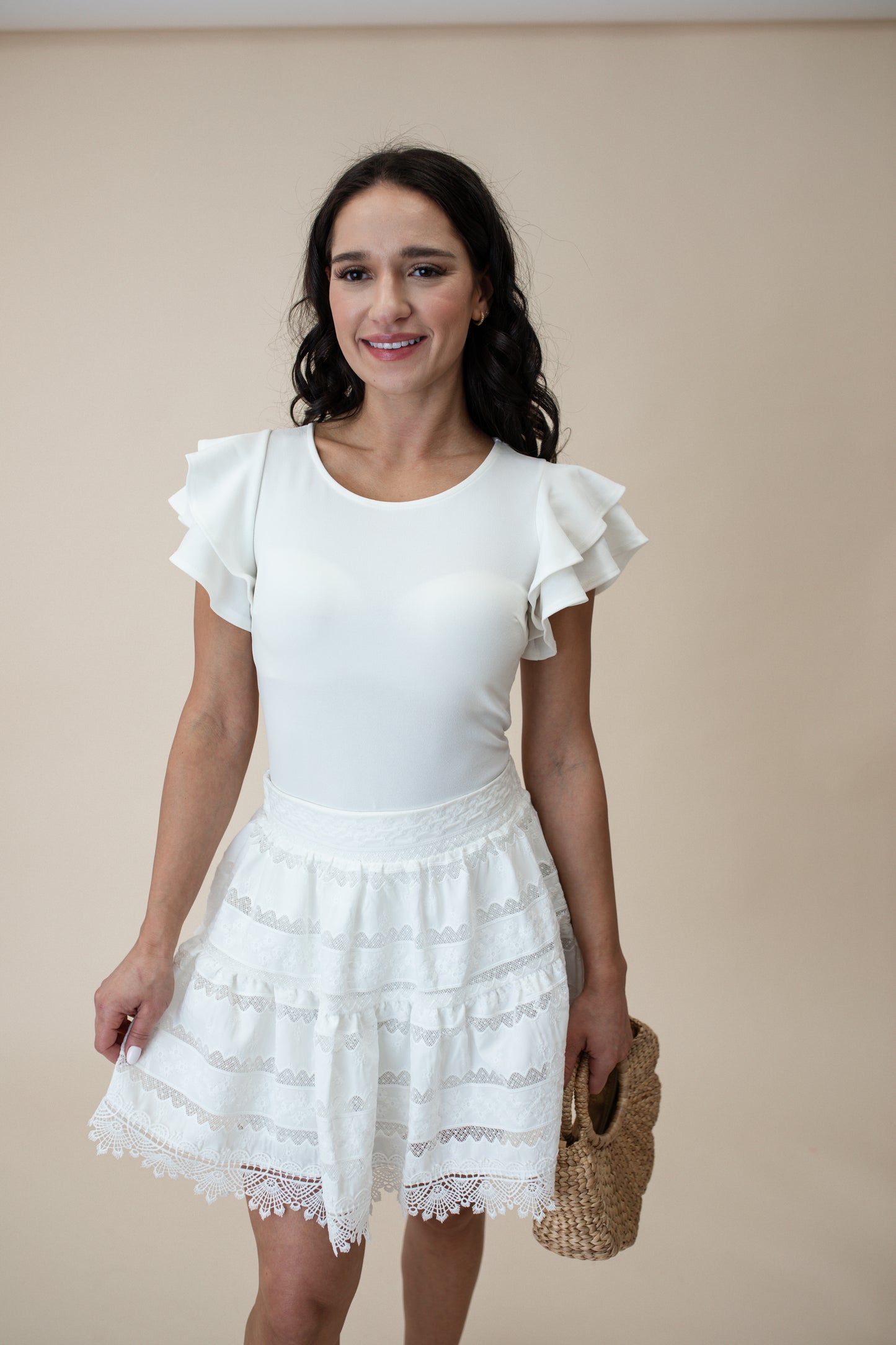 Sun Kissed Lace Mini Skirt